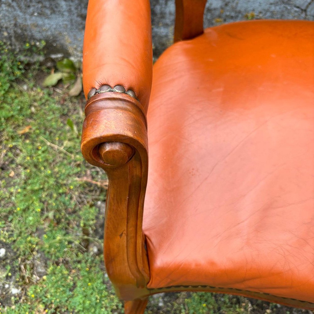 Neo-Baroque Walnut Armchair, France, 1900s