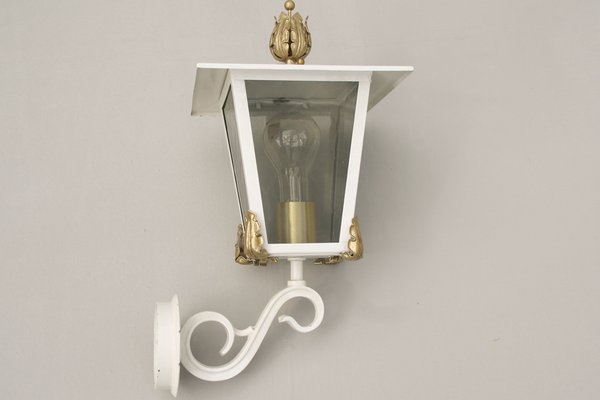 Neo-Baroque White Gold Outer Wall Lantern from Bega, 1960s-DUM-1320716