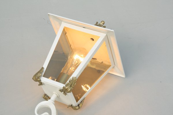 Neo-Baroque White Gold Outer Wall Lantern from Bega, 1960s-DUM-1320716