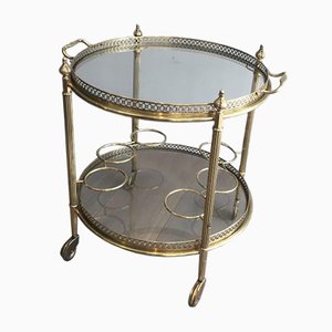 Neo-Classical Brass Round Trolley, France, 1940s-BA-658565