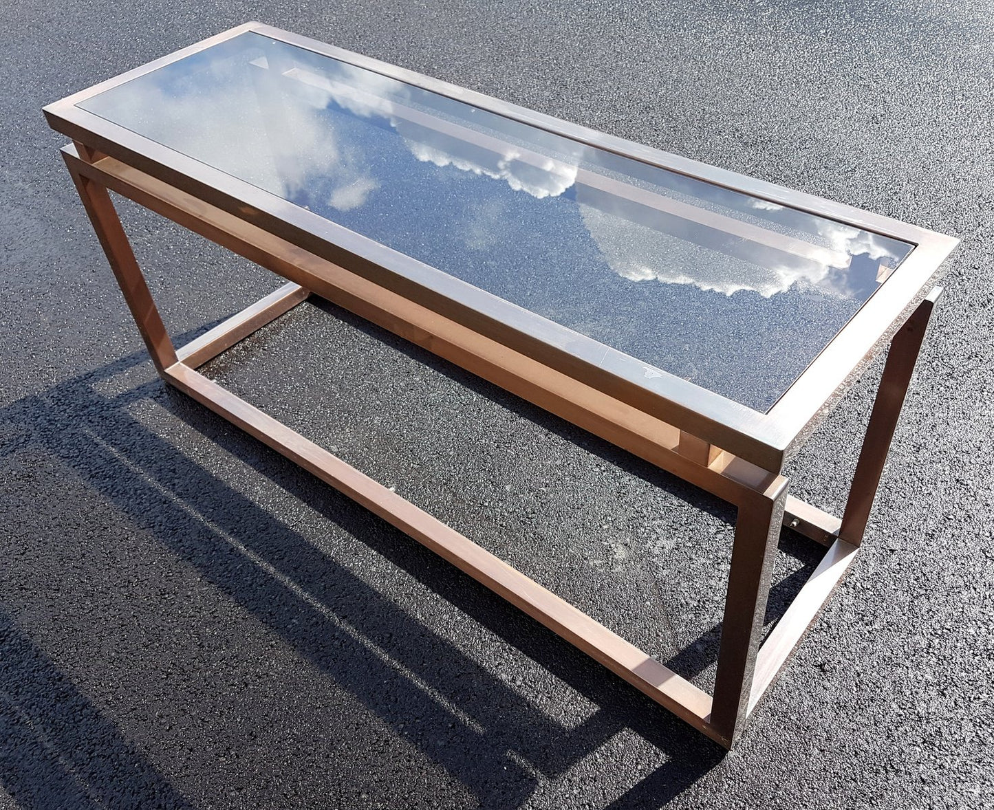 Neo Classical Copper Style Console Table, 1970s