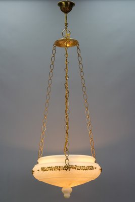 Neo-Classical Gilt Bronze and Brass Pendant Light, 1890s-KEG-1377254