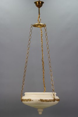 Neo-Classical Gilt Bronze and Brass Pendant Light, 1890s-KEG-1377254