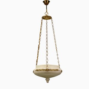 Neo-Classical Gilt Bronze and Brass Pendant Light, 1890s-KEG-1377254