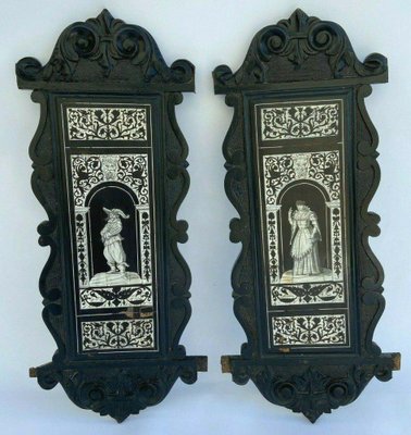 Neo Gothic Panel in the Style of the Renaissance, Set of 2-QKG-1330238