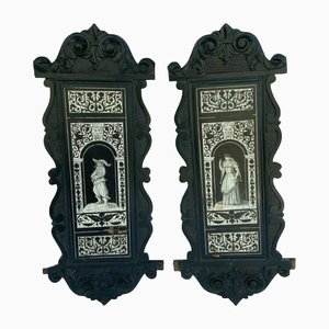 Neo Gothic Panel in the Style of the Renaissance, Set of 2-QKG-1330238