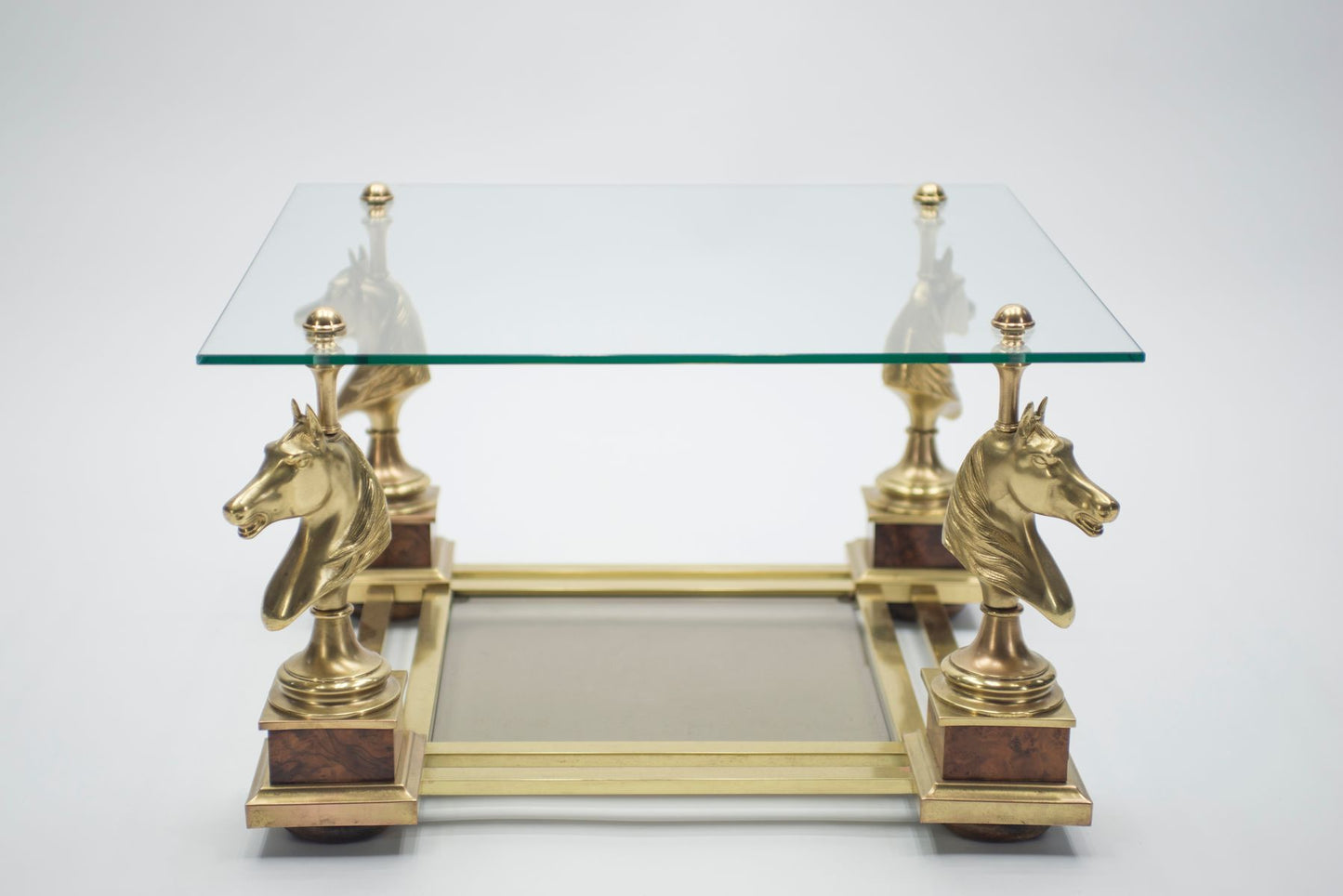 Neoclassic End Table in Brass from Maison Charles, 1970s