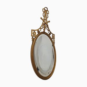 Neoclassic Gilt Wood Round Mirror, 1800s-TCS-1806012