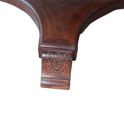 Neoclassic Leather Meeting or Game Oval Table by Francisco Hurtado, 1800s-TCS-1067727