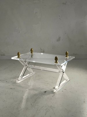 Neoclassical Acrylic Glass Coffee Table, 1970s-NLF-558824