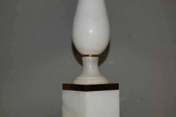 Neoclassical Alabaster and Gilt Bronze Table Lamp, 1970s-AWH-556270