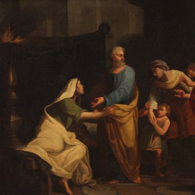 Neoclassical Artist, Figurative Scene, Late 18th Century, Oil on Canvas, Framed-RP-1719288