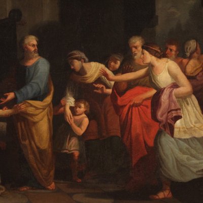 Neoclassical Artist, Figurative Scene, Late 18th Century, Oil on Canvas, Framed-RP-1719288