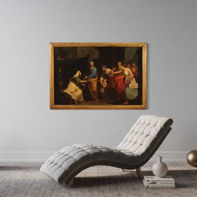 Neoclassical Artist, Figurative Scene, Late 18th Century, Oil on Canvas, Framed-RP-1719288