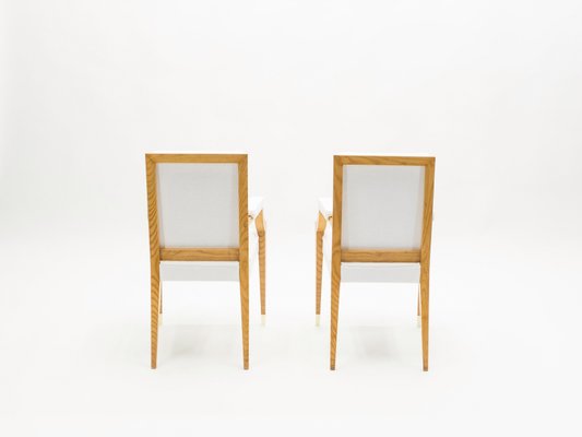 Neoclassical Ash Wood Armchairs by André Arbus, 1940s , Set of 2-YJA-1362247