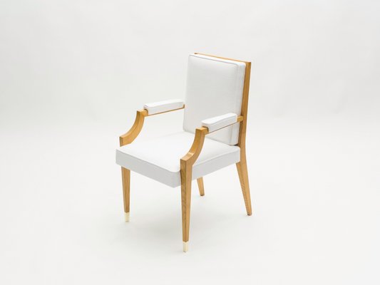 Neoclassical Ash Wood Armchairs by André Arbus, 1940s , Set of 2-YJA-1362247