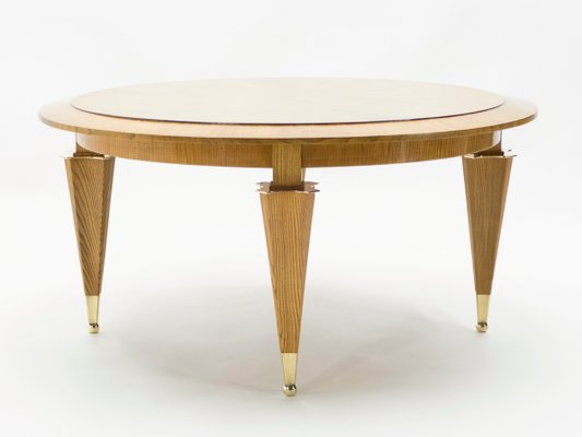 Neoclassical Ash Wood Coffee Table by André Arbus, 1940s-YJA-1362249