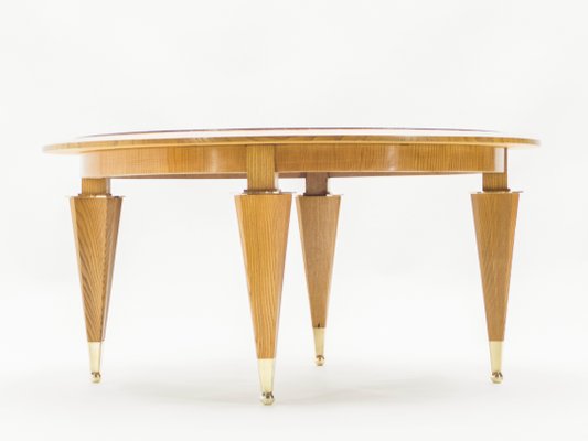 Neoclassical Ash Wood Coffee Table by André Arbus, 1940s-YJA-1362249