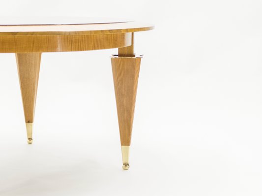 Neoclassical Ash Wood Coffee Table by André Arbus, 1940s-YJA-1362249