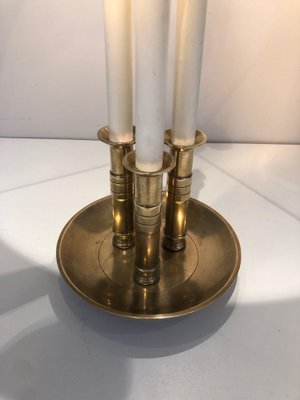 Neoclassical Brass and White Lacquer Table Lamps, 1970s, Set of 2-BA-1698357