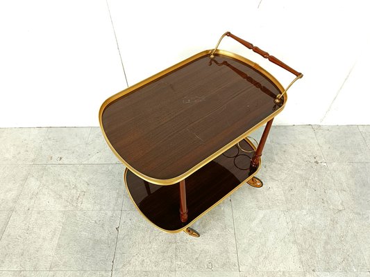 Neoclassical Brass Drinks Trolley, 1960s-IRH-1816882