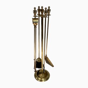 Neoclassical Brass Fire Set, 1970s-BA-1787274