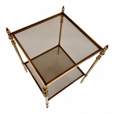 Neoclassical Brass Side Tables from Maison Jansen, Set of 2-GMU-1797978