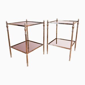 Neoclassical Brass Side Tables from Maison Jansen, Set of 2-GMU-1797978