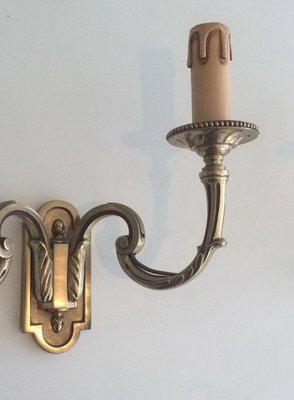 Neoclassical Bronze Sconces, 1970s, Set of 2-BA-1365783