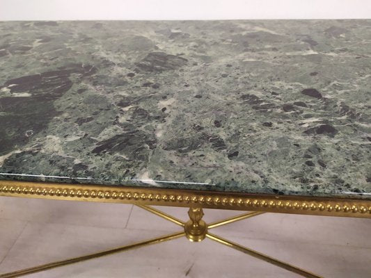 Neoclassical Coffee Table in Bronze and Marble, 1950s-EAD-1768605