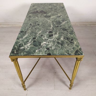 Neoclassical Coffee Table in Bronze and Marble, 1950s-EAD-1768605