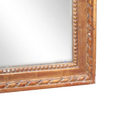 Neoclassical Empire Rectangular Gold Hand Carved Wooden Mirror, 1970s-UZ-1008336