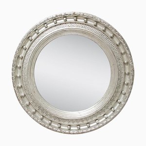 Neoclassical Empire Style Silver Mirror in Hand-Carved Wood-UZ-1172828