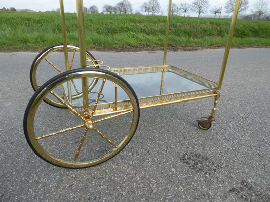 Neoclassical French Brass Serving Trolley, 1960s-AWL-605809