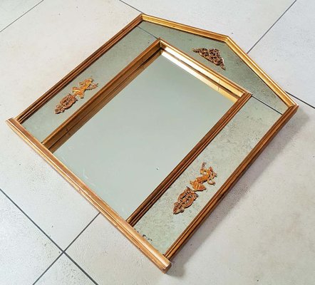 Neoclassical Gilded Empire Mirror-POM-949909