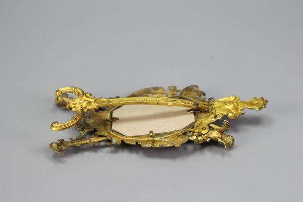 Neoclassical Gilt Bronze Picture Frame with Cherub, France, 1800s-KEG-1218813