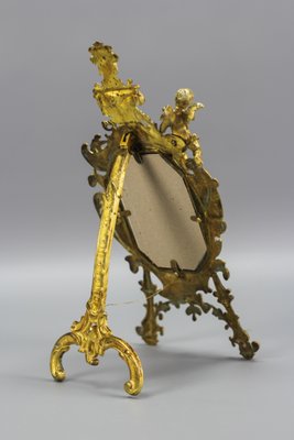 Neoclassical Gilt Bronze Picture Frame with Cherub, France, 1800s-KEG-1218813