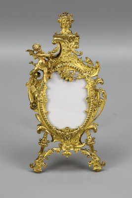 Neoclassical Gilt Bronze Picture Frame with Cherub, France, 1800s-KEG-1218813