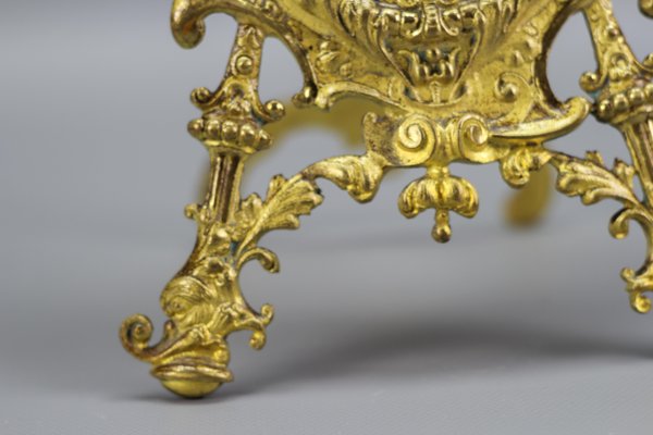 Neoclassical Gilt Bronze Picture Frame with Cherub, France, 1800s-KEG-1218813