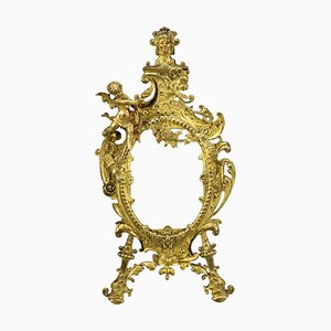 Neoclassical Gilt Bronze Picture Frame with Cherub, France, 1800s-KEG-1218813