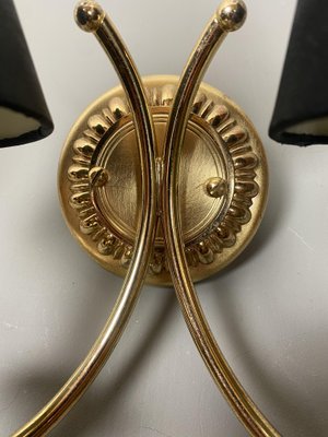 Neoclassical Italian Wall Lights in Gilt Brass by Gaetano Sciolari for Sciolari, 1960s, Set of 2-WZZ-1179077