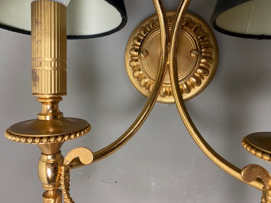 Neoclassical Italian Wall Lights in Gilt Brass by Gaetano Sciolari for Sciolari, 1960s, Set of 2-WZZ-1179077