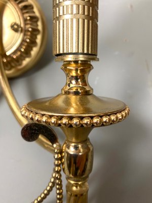 Neoclassical Italian Wall Lights in Gilt Brass by Gaetano Sciolari for Sciolari, 1960s, Set of 2-WZZ-1179077