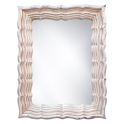 Neoclassical Regency Rectangular Silver Hand Carved Wooden Mirror, 1970-UZ-984962