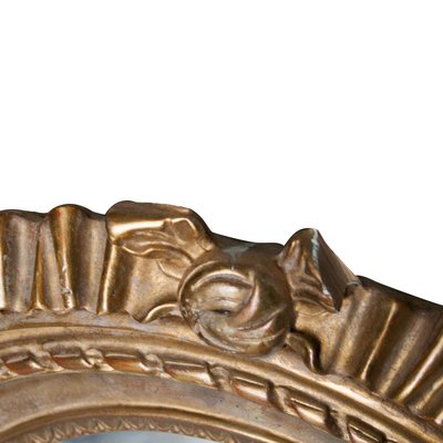 Neoclassical Regency Style Acanthus Gold Foil Hand-Carved Wooden Mirror, 1970-UZ-1144586