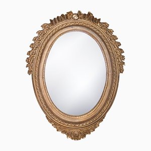 Neoclassical Regency Style Acanthus Gold Foil Hand-Carved Wooden Mirror, 1970-UZ-1144586