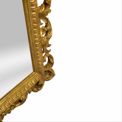 Neoclassical Spanish Empire Gold Mirror in Hand Carved Wood, 1970-UZ-1331073