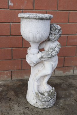 Neoclassical Stone Garden Statues with Vases, 1930s, Set of 2-DCO-853103