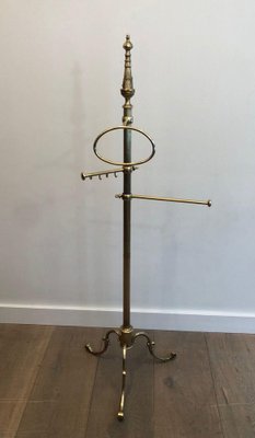 Neoclassical Style Brass Towel Rack, 1920s-BA-1817028