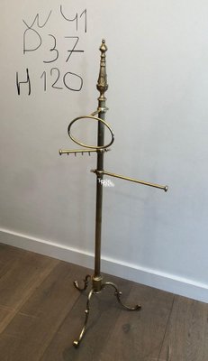 Neoclassical Style Brass Towel Rack, 1920s-BA-1817028